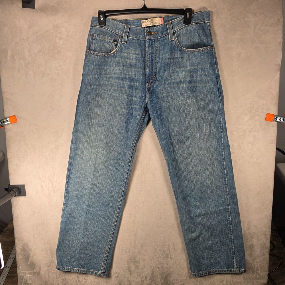 Levi's 559 Men's Relaxed Straight Leg Jeans 34x30 (Measures 35x29) Blue Denim